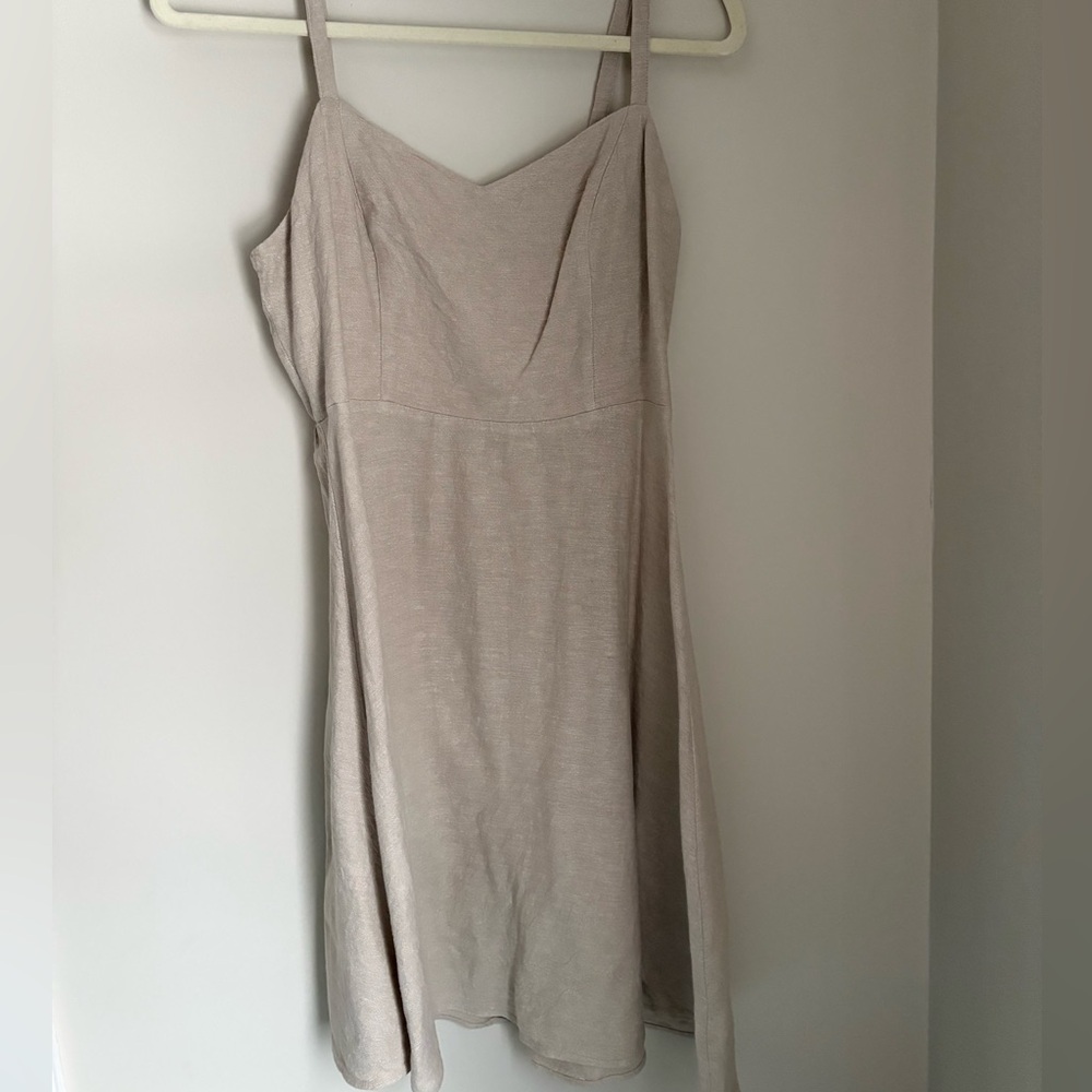 Old Navy Fit and Flare Beige Dress
